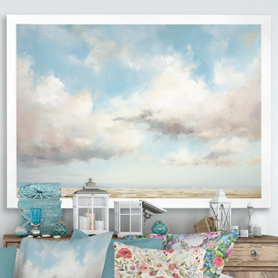 «White Clouds Scenery Minimalisme II», reproduction sur toile