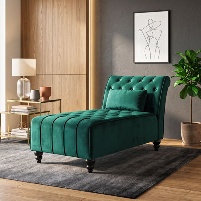 Velvet Upholstered Sofa with Birch Wood Legs
