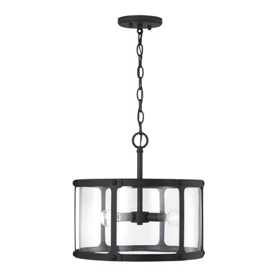 3 - Light Black Iron Caged Pendant