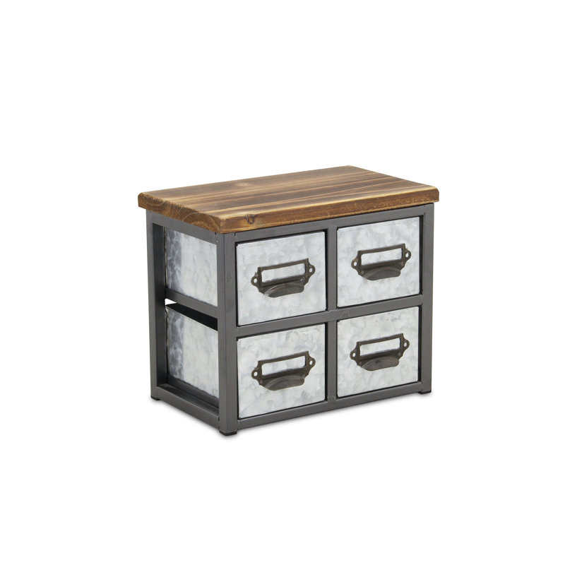 Commode de rangement courte 4 tiroirs Marunouchi