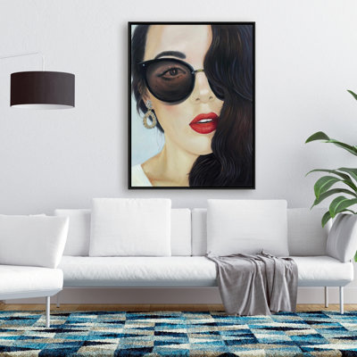 Fashionable Sunglasses Print On Canvas