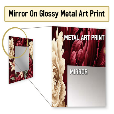 Motif victorien grandiose de Leal Regency - grand miroir floral, décor de miroir mural Cottage