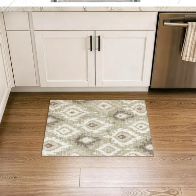 Tapis Chantille ACN3073 Ikat lavable à la machine pour intérieur/extérieur