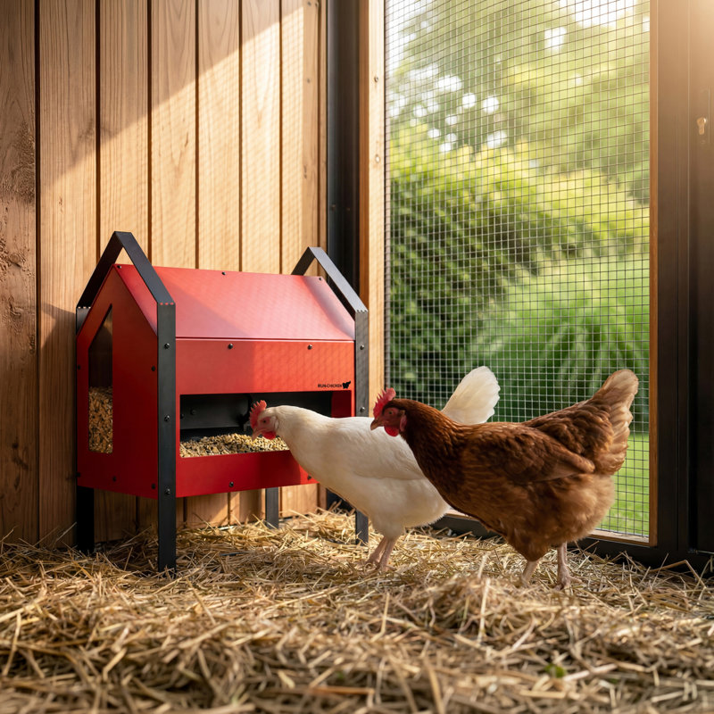   RUN-CHICKEN - Mangeoire automatique GO (rouge), Red