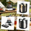 Organisateur de tasses et couvercles rotatifs à 360 degrés avec 4 compartiments, distributeur de comptoir peu encombrant pour gobelets en papier, tasses et couvercles, rangement polyvalent pour la cuisine, la salle de bain, le bureau et le café