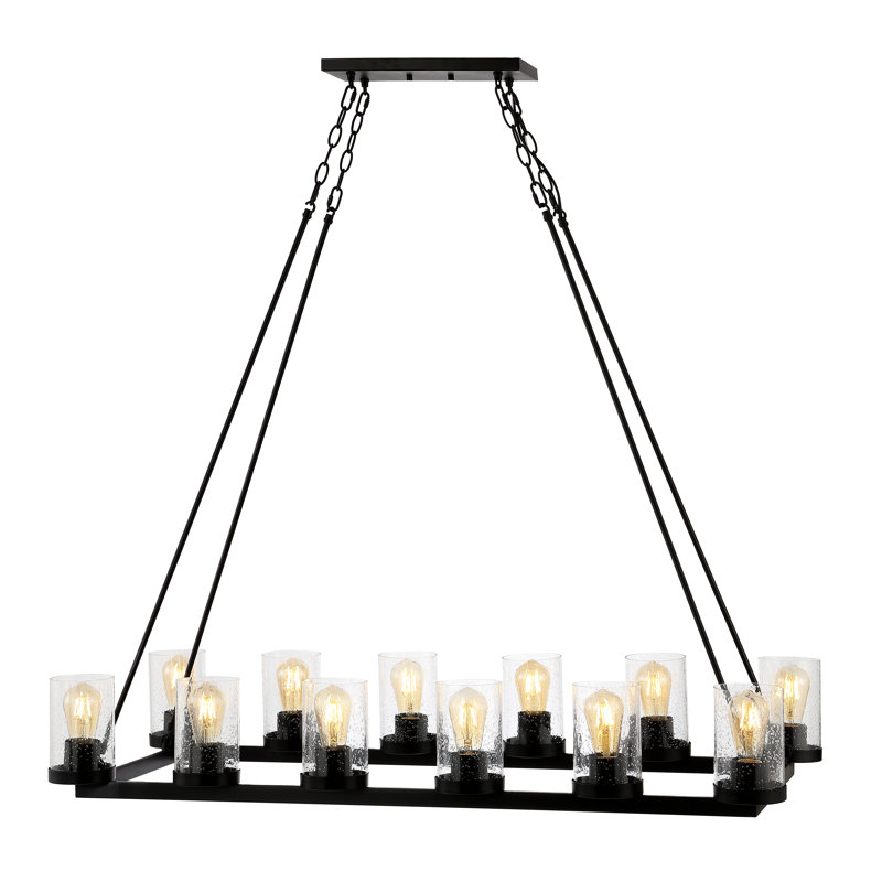 Hylton Kitchen Island Wagon Wheel Chandelier, 6.63'' H x 45.5'' W x 20.75'' D