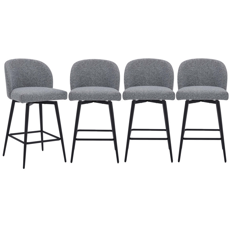 Brendaly Swivel Counter & Bar Stool, Gray