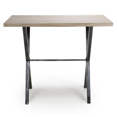 Basinger Rectangular Dining Table with Iron Base