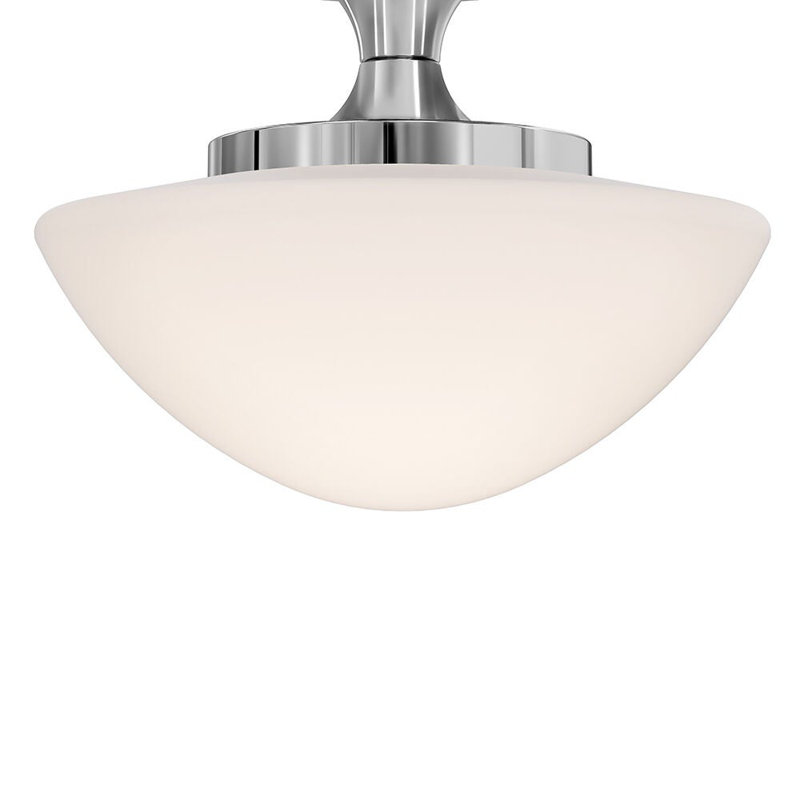 Hinkley Knox Semi-Flush Mount Schoolhouse Ceiling Light, Chrome
