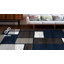 Tapis tissé à motif géométrique bleu marine / gris / blanc Mehul-1375564421-1411665295