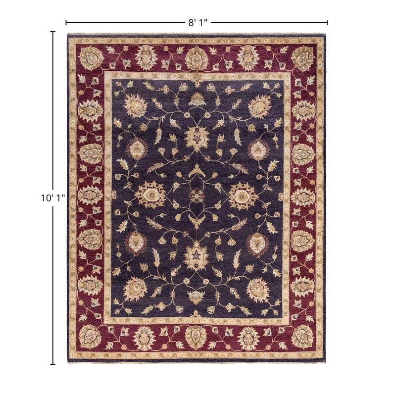 Overdyed One-of-a-Kind Rectangle 8'1" X 10'1" Hand Knotted Area Rug