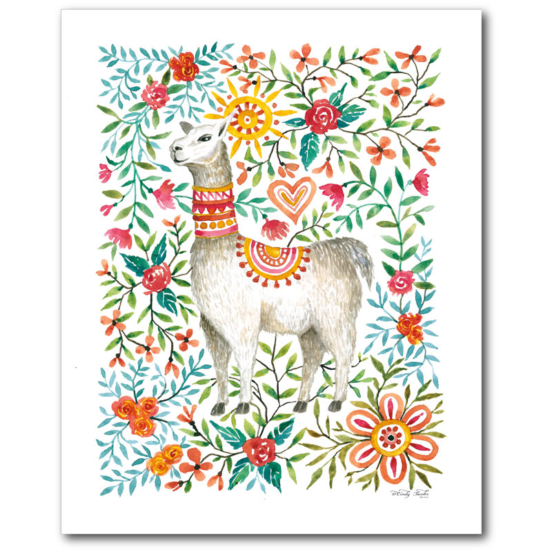 Lama - reproduction d'art sur toile tendue, H 24 po x l 20 po x 1,5 po