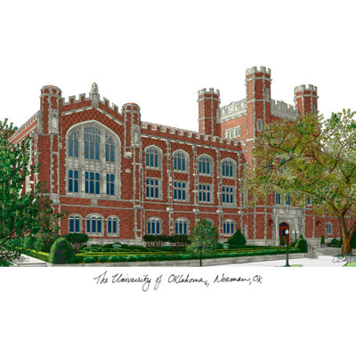 NCAA Campus Images Lithograph - Reproduction de souvenirs sur papier encadré