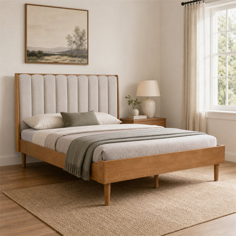 Base de lit en bois Wheat Modern
