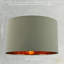 Olive Green Cotton Floor/Pendant Lampshade With Shiny Copper Inner By-2121368792