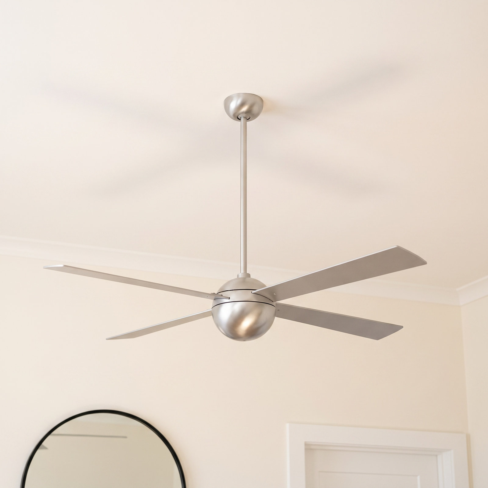 Ball 52" Ceiling Fan, Brushed Aluminum, Aluminum, Fan Speed Control