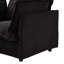 Fauteuil moderne avec repose-pieds mobile, siège large, accoudoirs courbés et coussins moelleux pour un salon et une chambre à coucher confortables-13677250