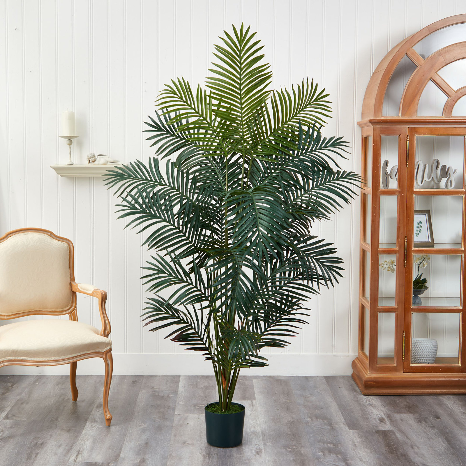 Faux Palm Tree, 84" H x 59" W x 54" D