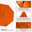 Auvent de remplacement pour porte-parapluies 11 pi | Style suspendu à 8 nervures en orange toscan-965836974