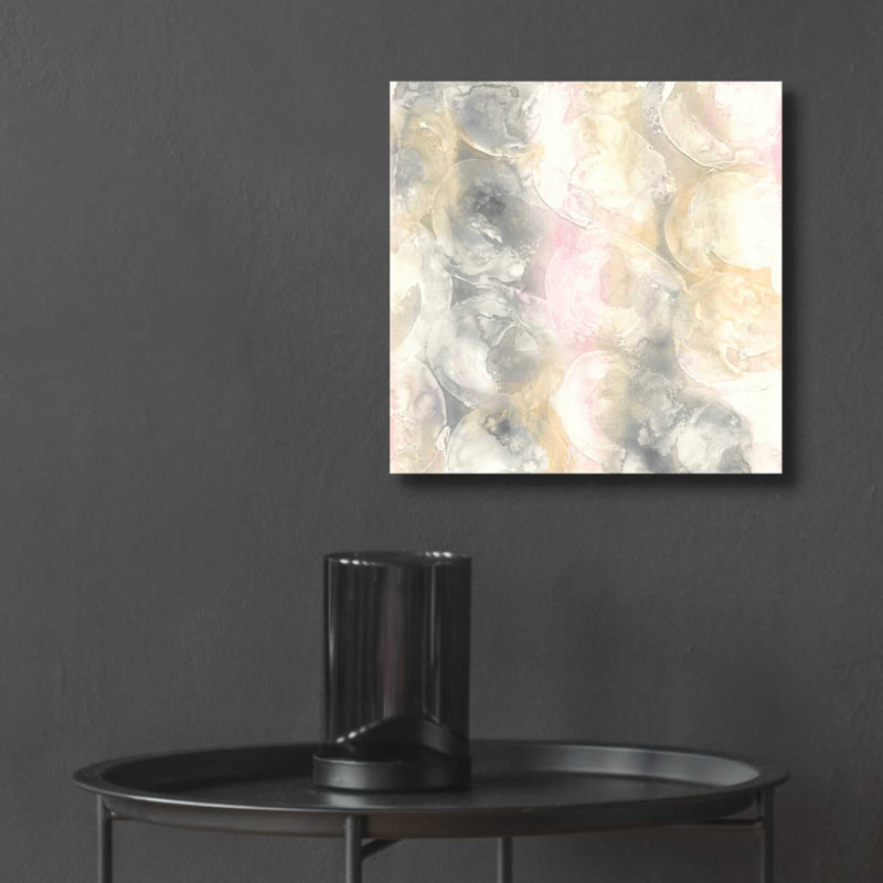 «Blush Circles II» par Chris Paschke, H 12 po x l 12 po x P 0,13 po