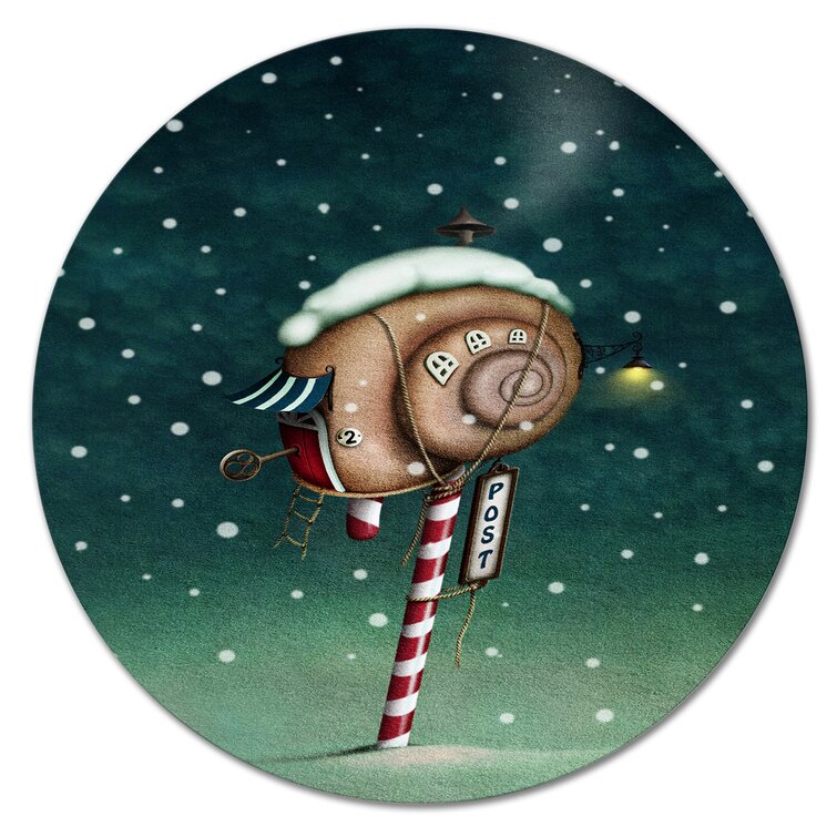 Christmas Snail Mail Box - Unframed Print on Metal The Holiday Aisle