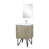 Blanc / bois d'acacia / chrome