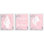 « love you to the beach rose shells », ensemble de 3 reproductions d’art
