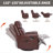 Genuine Leather Heat Massage Manual Recliner Chair With Rocker And Swivel For Living Room-1701698562