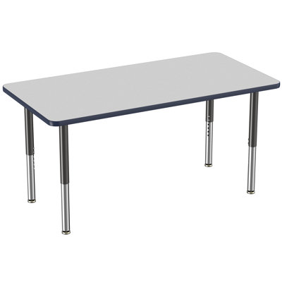 Rectangle T-Mold Adjustable Height Activity Table