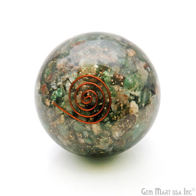 Natural Polished Gemstone Sphere, Large Decorative Accent, Crystal Ball, 52mm