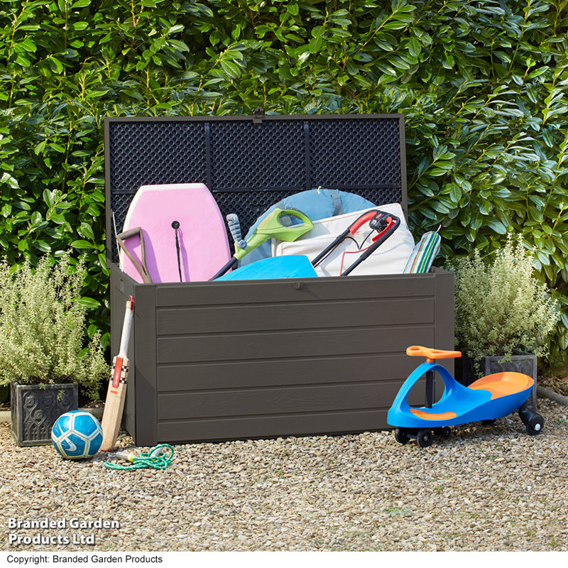Garden Gear 146 cm W 680 L Lockable Deck Box in Grey