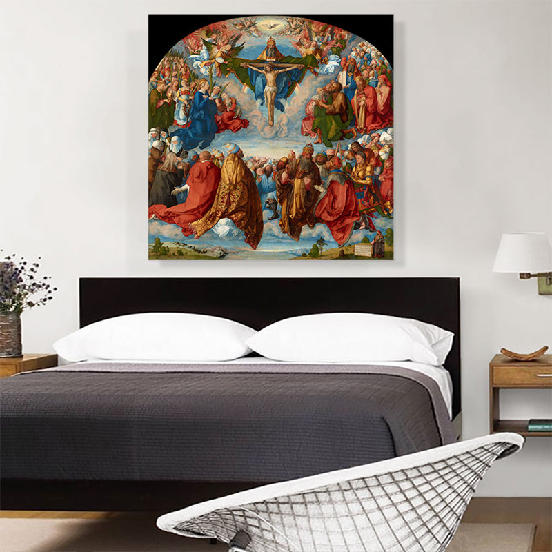 «Adoration of the Trinity 1511» par Albrecht Dürer, reproduction d'art sur toile tendue, H 36 po x l 36 po x 1,5 po