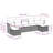  Garden Sofa Set Light Grey PE Rattan Large Modular
