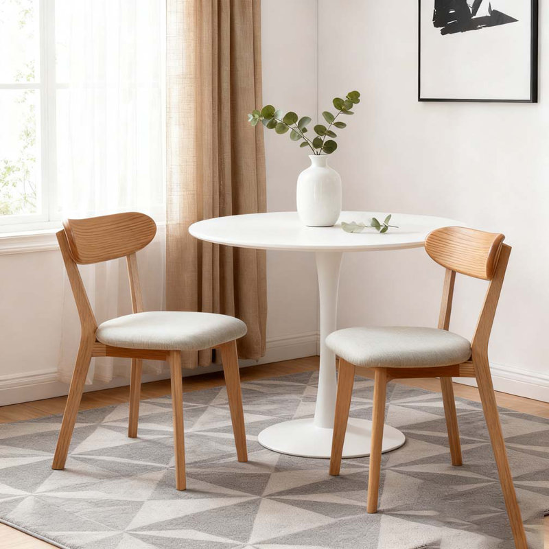 Chaise de salle à manger 2 pièces, Blanc