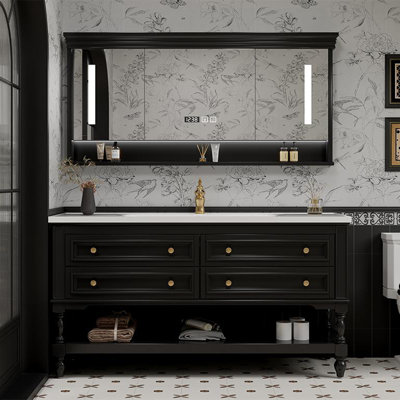 Armoire de salle de bain américaine rétro