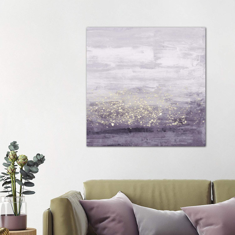 «Amethyst Glitter I» par Jennifer Goldberger - reproduction d'art, H 37 po x l 37 po x P 1,5 po, Toile tendue