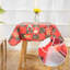 Nappe en vinyle des éléments de Noël père Noël rouge avec envers en flanelle 52 po x 90 po