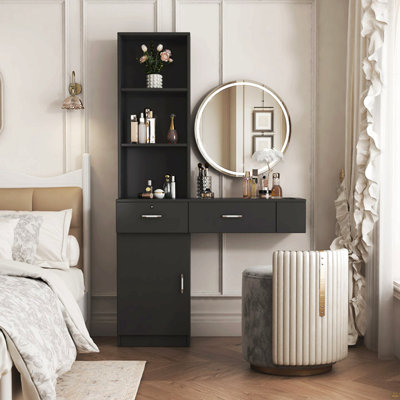 Coiffeur, rangement multi-couches, grand espace de rangement