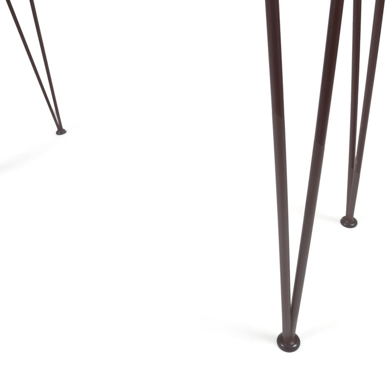Table d'extérieur en bois - avec finition et fabrication en fer industrielle