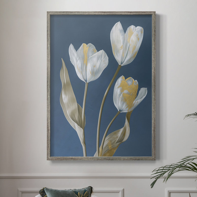 Impression encadrée FLORAL Series CLII - bois massif, H 30 po x l 24 po