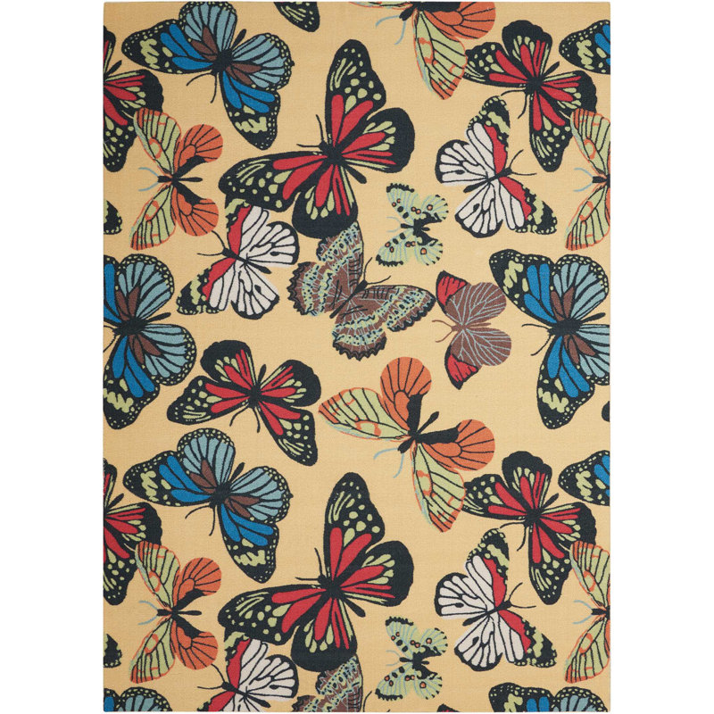 Tapis jaune moderne Dian, Rectangle 10 pi x 13 pi