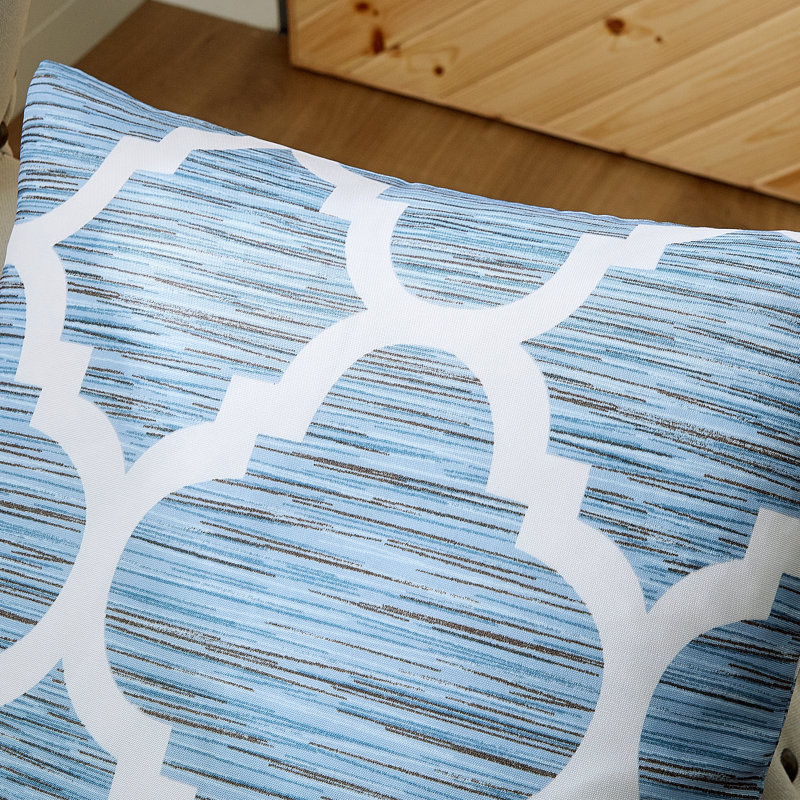 Floral Square Cushion Cover, 66cm x 66cm, Winter Sky