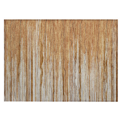  Machine Washable Indoor/Outdoor Chantille ACN996 Paprika Area Rug