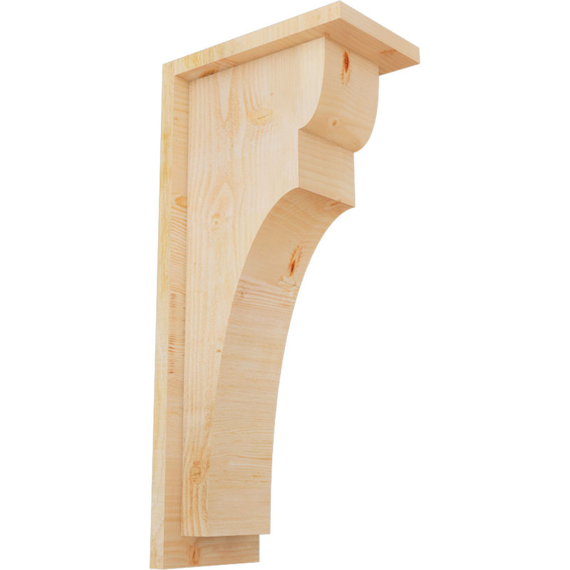 Yorkshire Yorktown avec plaque arrière, H 22 po x l 6 po x P 10 po, Sapin de Douglas, Sciage brut