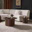 Ensemble de 2 tables basses rondes en MDF pour le salon