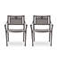 Chaise de jardin en aluminium moulé, 8 kg, 80 cm H, 60 cm L, 56 cm P, couleur bronze, motifs floraux