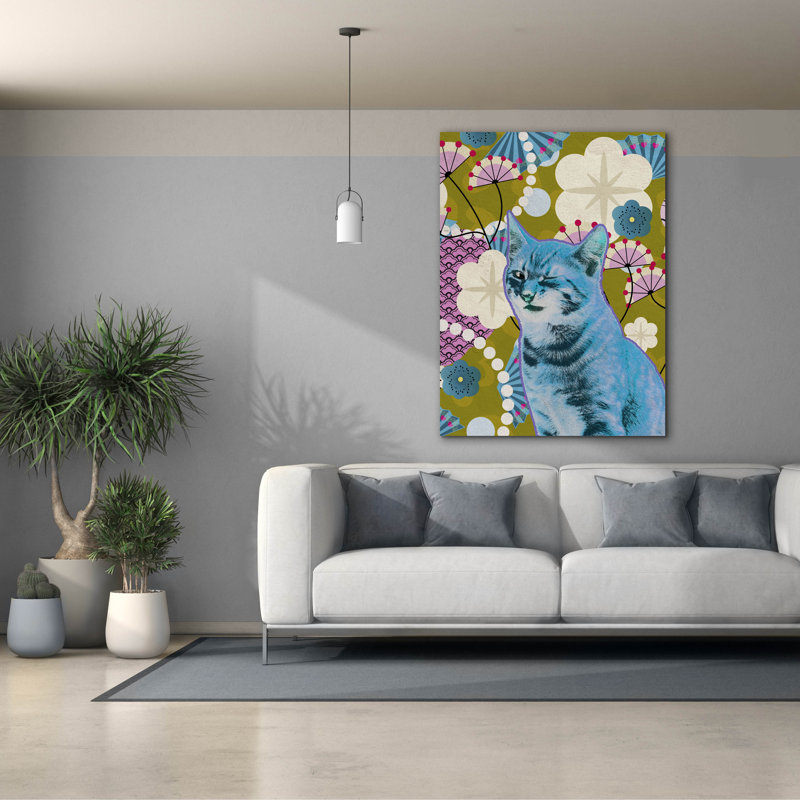  «Wow Kitty 2» par BigBadMullet, art mural sur toile, 40 po x 54 po