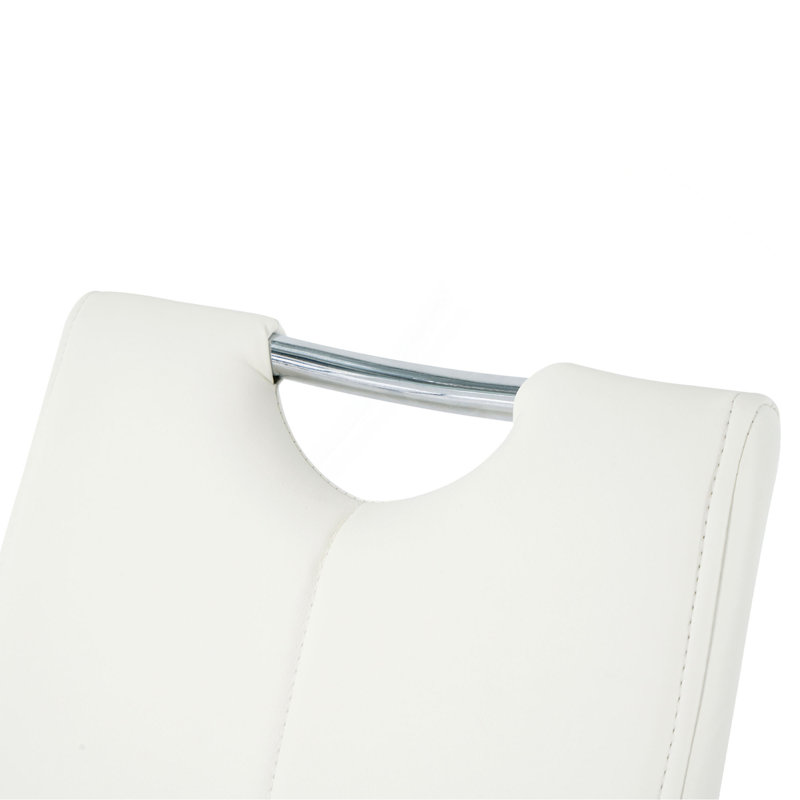 Chaises de salle à manger modernes en similicuir avec pieds chromés, polyvalentes pour la cuisine, le salon, la chambre à coucher et la salle à manger.