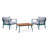 Ibon 2 - Person Patio Dining Set with Rectangular Table , Cushions Included