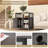17 Stories File Cabinet On Wheels With Charging Station & Cable Management Hole Shelves-15946503